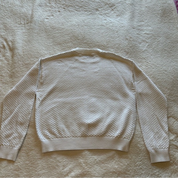 🌟3/$20🌟 Mango white Openwork cotton sweater M - Picture 2 of 3